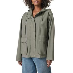 NWT! Splendid Serenity Hooded Cotton Utility Jacket in Soft Vob Size XS